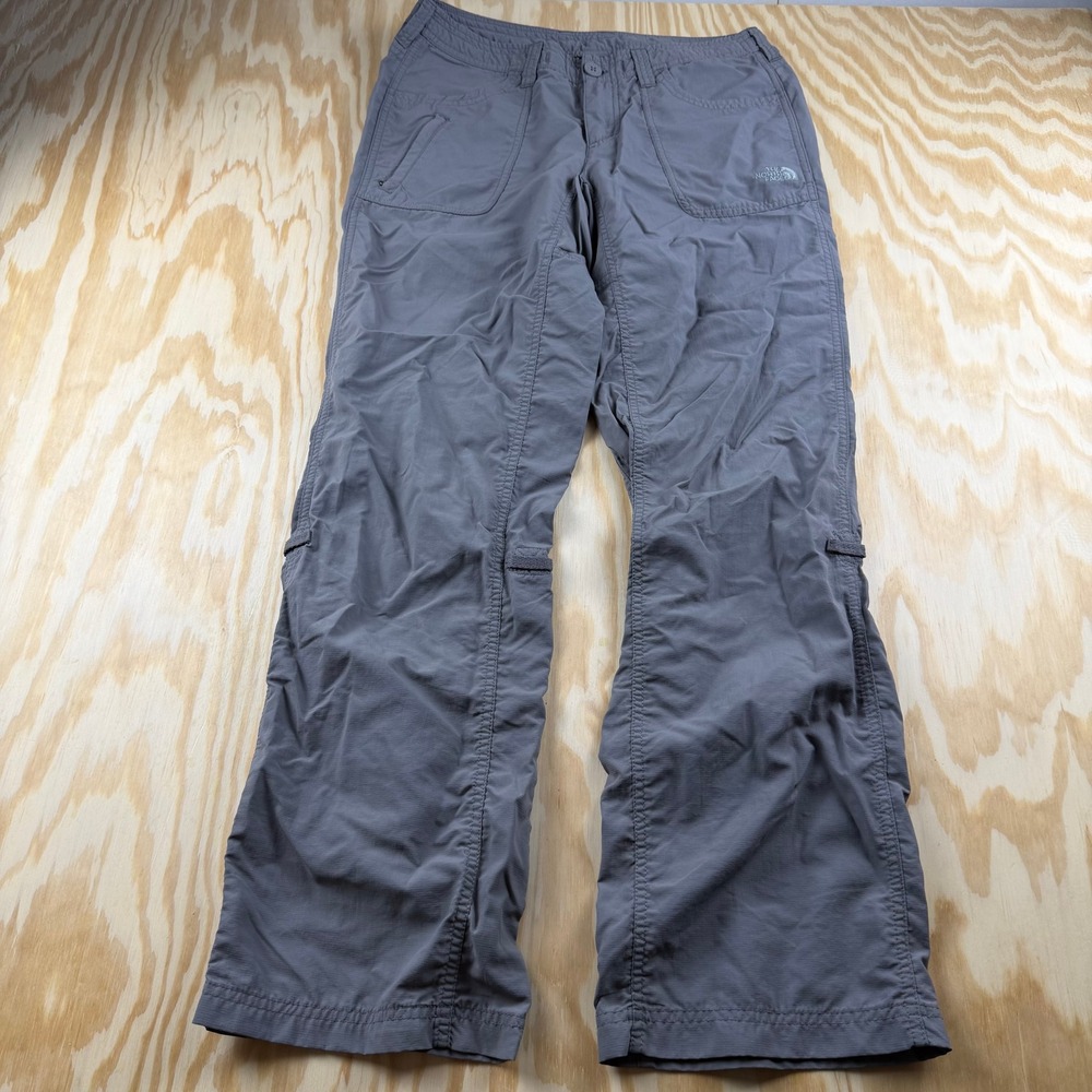 The North Face Womens Gray Nylon Hiking Pants Size 6 Regular Outdoor Trekking